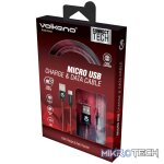 Volkano Braids Series Micro USB Cable - Black/Red - Image 2