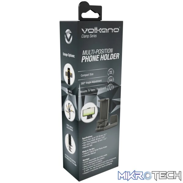 Volkano Clamp series Phone Holder with Desk Clamp - Image 2