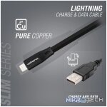 Volkano Slim Series Lightning Cable- Black - Image 3
