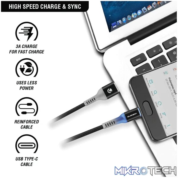 Volkano Smart series Auto Disconnect Micro USB cable, 1.8m - Image 3
