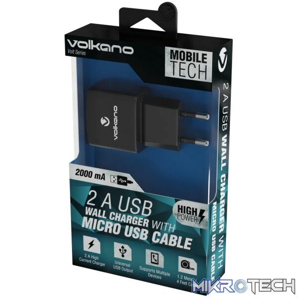 Volkano Volt M series USB Wall Charger with Micro USB - Image 2