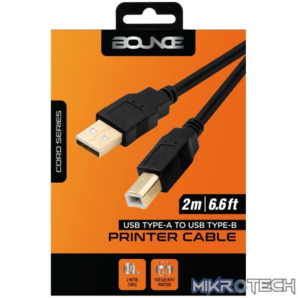 Bounce Cord Series 2m USB Printer Cable - Image 3