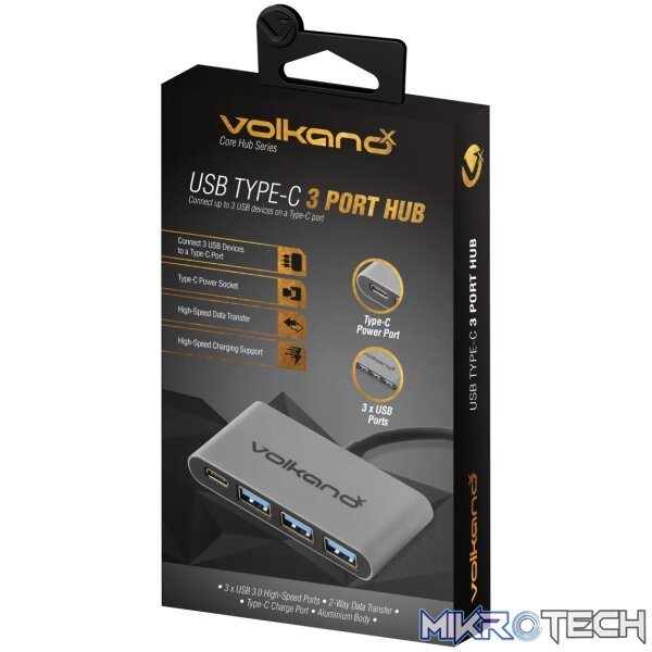 VolkanoX Core Hub series Type C to USB 3.0 Hub - Image 3