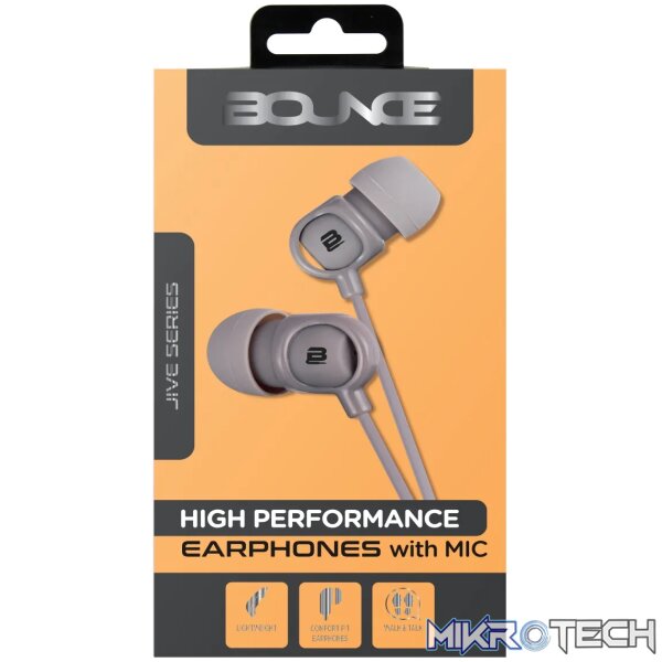 Bounce Jive Series Earphones - Grey - Image 3