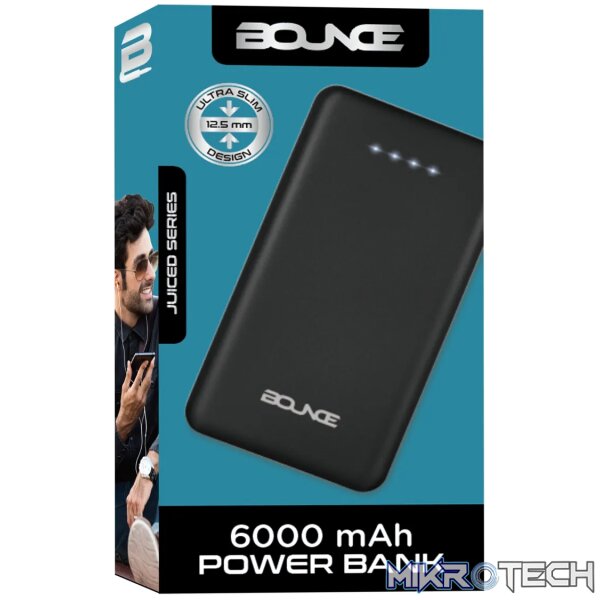 Bounce Juiced Series 6000mAh Powerbank Black - Image 3