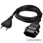 Easy Cable Extender 2Pin Euro to 2Pin Euro Socket 2M - Black - Image 3