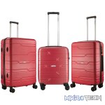Highlander Bondi ABS 4-Wheel Spinner 65cm Luggage Red - Image 6