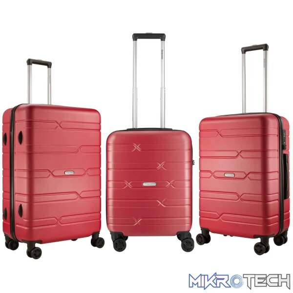 Highlander Bondi ABS 4-Wheel Spinner 65cm Luggage Red - Image 6