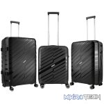 Highlander Java PP 4-Wheel Spinner 65cm Luggage Black - Image 5