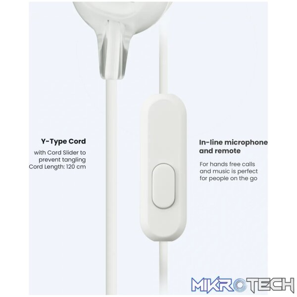 Sony MDR-EX15AP (White) InEar Earphone with Mic for iPhone - Image 2