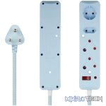 SWITCHED 4 Way Medium Surge Protected Multiplug 0.5M Blue - Image 2