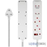 SWITCHED 4 Way Surge Protected Multiplug 3M White - Image 3