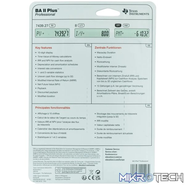 Texas Instruments BA ii Plus Professional Financial - Image 3