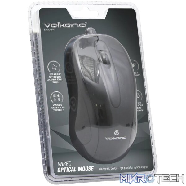 Volkano Earth Series Wired Mouse Optical Mouse - Image 3