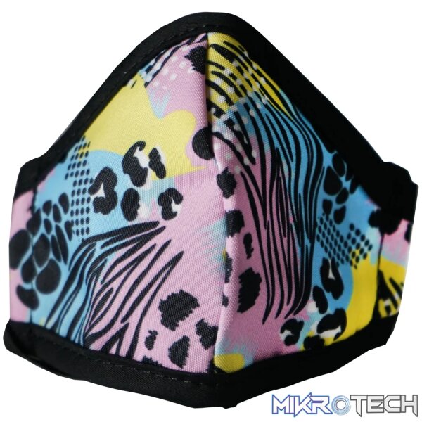Anti-Microbial Printed Mask Girls Wild Print - Multi - Image 6