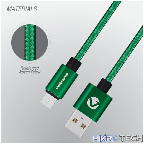 Volkano Fashion series cable Micro USB 1.8m - Apple Green - Image 3