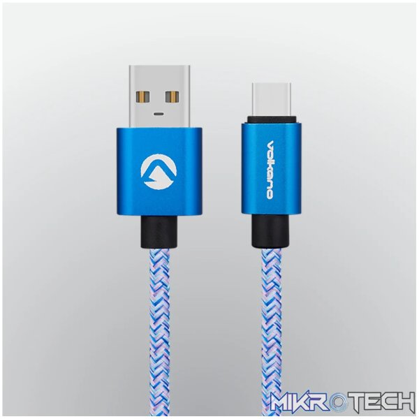 Volkano Fashion series cable Micro USB 1.8m - Sky-Blue - Image 3