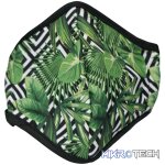 Anti-Microbial Printed Mask Ladies Leaves - Green - Image 6