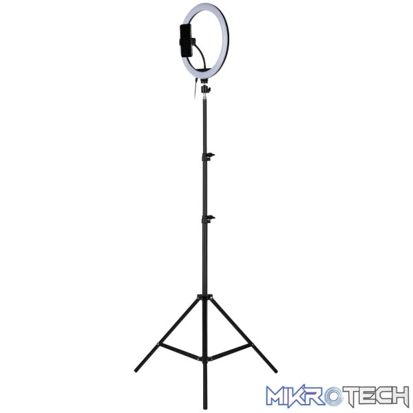 Volkano Insta Series 12 inch Ring Light on Tripod - Black - Image 3