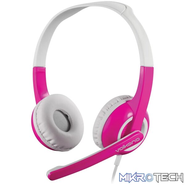 Volkano Kids Chat Junior series headset with mic - Pink - Image 3