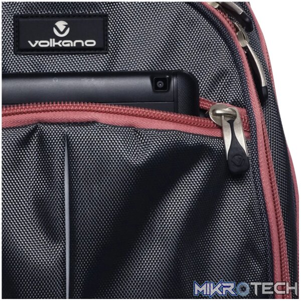 Volkano Orthopaedic Backpack 36L - Dark Grey/ Pink - Image 3