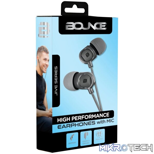 Bounce Jive Series Earphones - Black - Image 4