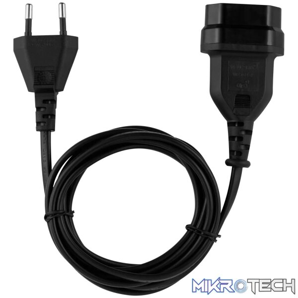Easy Cable Extender 2Pin Euro to 2Pin Euro Socket 2M - Black - Image 4