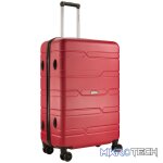 Highlander Bondi ABS 4-Wheel Spinner 55cm Luggage Red - Image 5