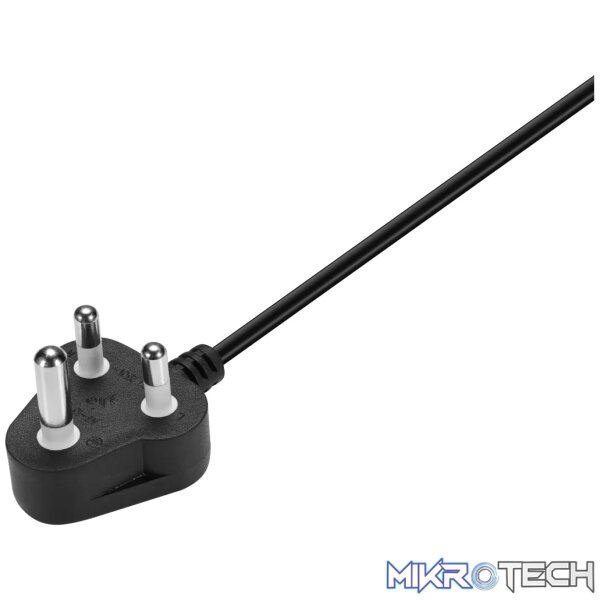Power Cable 3 pin Clover  to Type-M 1.8m 2.5A - black - Image 3