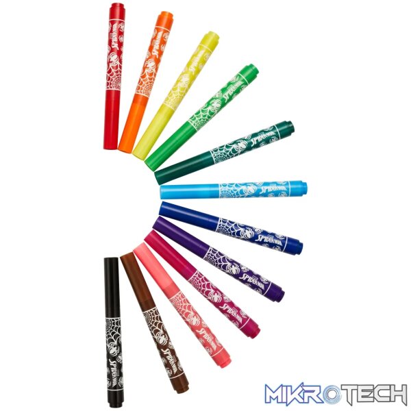 Spiderman 12 Jumbo Fibre Markers Multi - Image 3