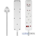 SWITCHED 4 Way Surge Protected Multiplug 3M White - Image 4