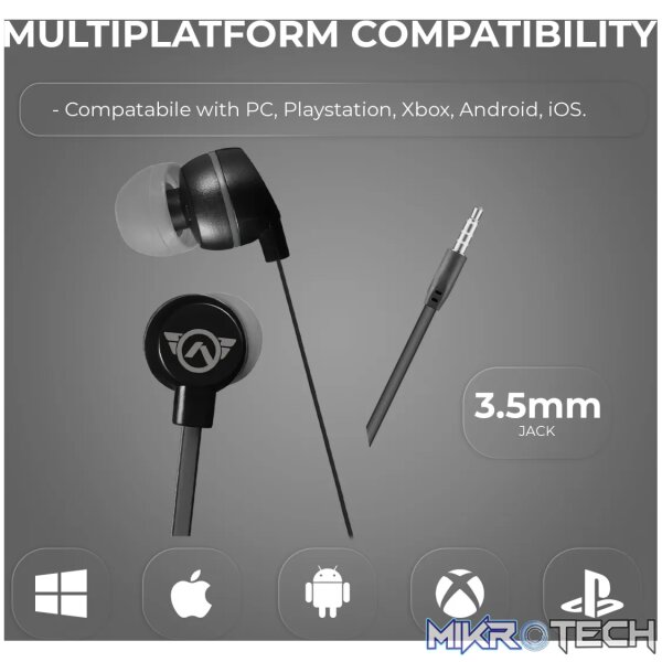 Amplify Sport Quick series earbuds with mic - black/grey - Image 3