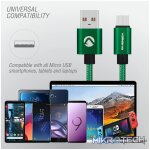 Volkano Fashion series cable Micro USB 1.8m - Apple Green - Image 4