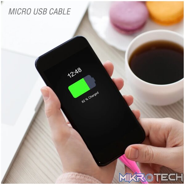 Volkano Fashion series cable Micro USB 1.8m - Lumo - Pink - Image 4