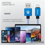 Volkano Fashion series cable Micro USB 1.8m - Sky-Blue - Image 4