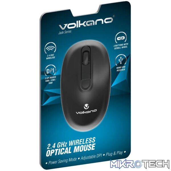 Volkano Jade Series Wireless mouse - Black - Image 4