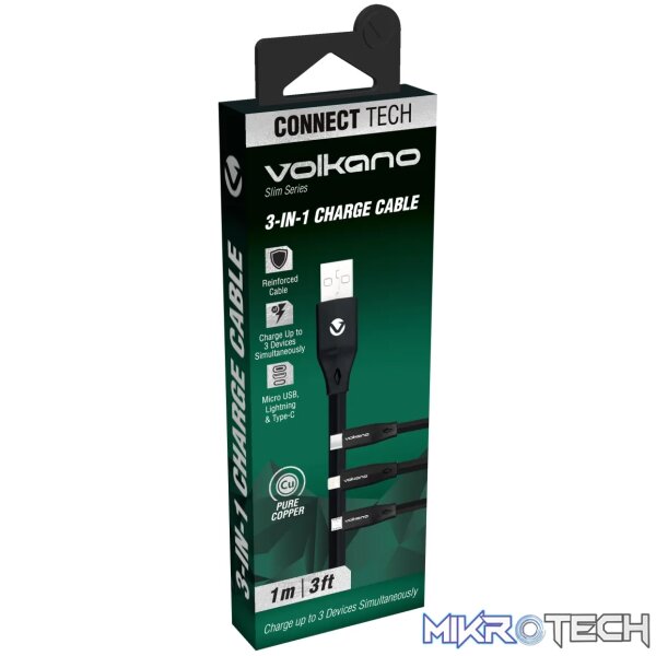 Volkano Slim Series 3 in 1 Charging Cable - Image 4