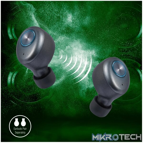 Volkano Sync Series True Wireless Bluetooth earbuds - Black - Image 4