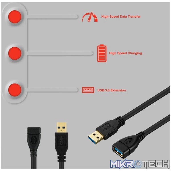 VolkanoX Data series USB 3.0 Extension 1.8m - Image 4