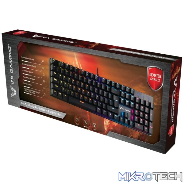 VX Demeter series Mechanical Keyboard with full RGB Lighting - Image 7