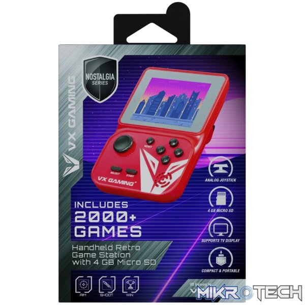 VX Gaming Nostalgia Series Handheld Retro Game Station with - Image 4