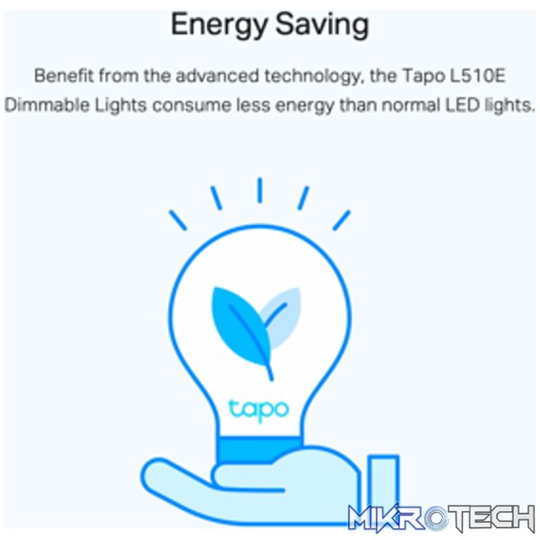 TP-Link Tapo L510E 8.7W Smart Wi-Fi Warm White Light Bulb