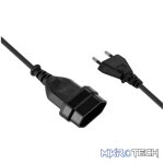 Easy Cable Extender 2Pin Euro to 2Pin Euro Socket 2M - Black - Image 5