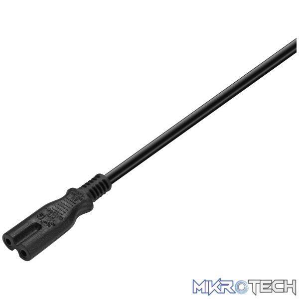 Power Cable 2 pin Figure 8  to 2 Pin 1.2m 5A - black - Image 5