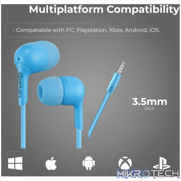 Amplify Jazz series earphones - Blue - Image 5