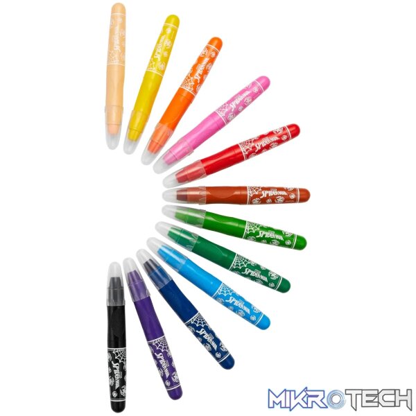 Spiderman 12 Gel Crayons Twist Action Multi - Image 3