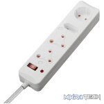 SWITCHED 4 Way Surge Protected Multiplug 3M White - Image 5