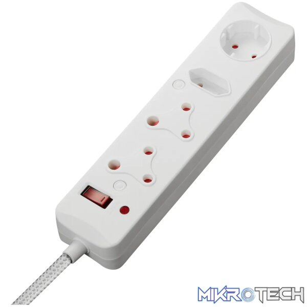 SWITCHED 4 Way Surge Protected Multiplug 3M White - Image 5