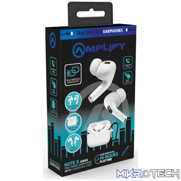 Amplify Note X Series TWS Earphones + Case - White Cover - Image 4