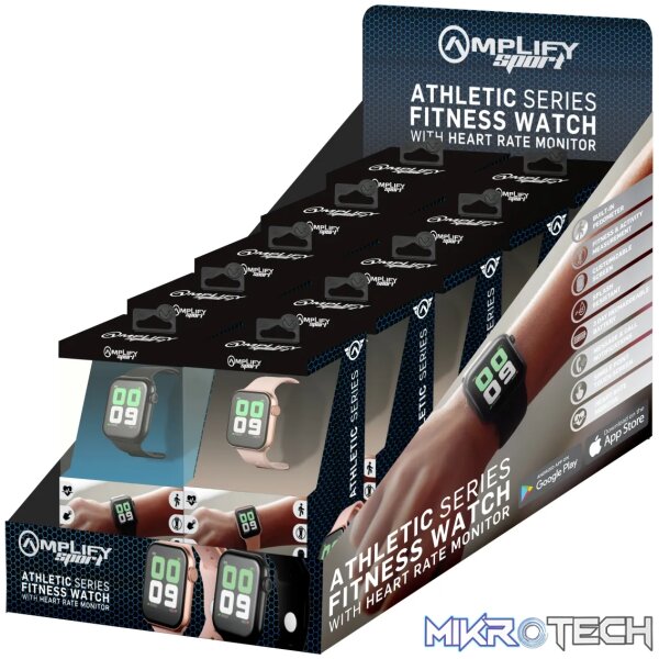 Amplify Sport Athletic series fitness watch - square, gold - Image 5